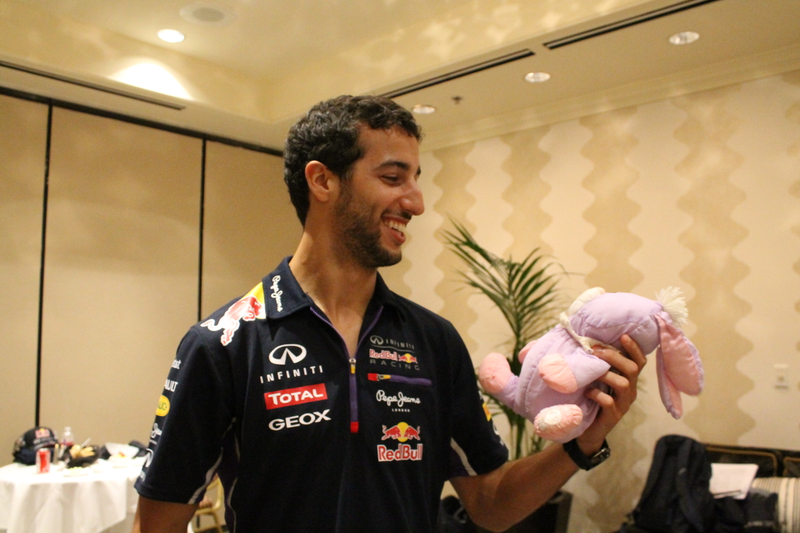 Illustration for article titled Racing Drivers With Easter Bunnies Are The Best Thing Ever